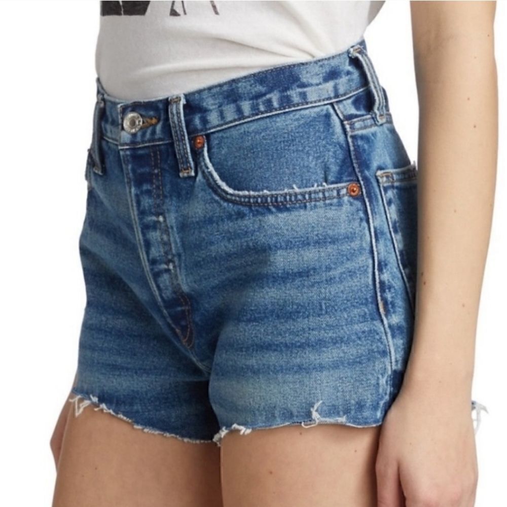 Re/done 70s High Rise Short, Button Fly | 32